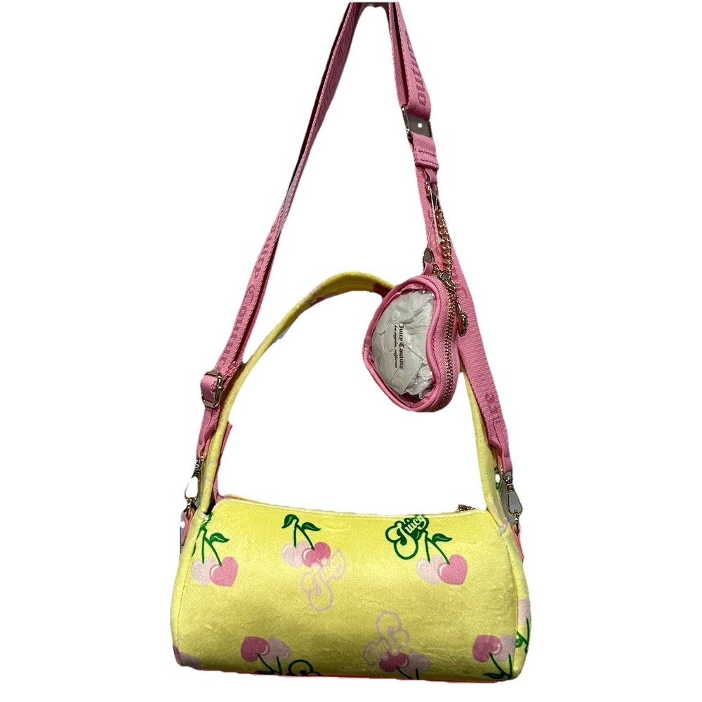 Juicy Couture Retro Cherry Mini Bag Retro Multi Barrel Crossbody Yellow NWT
